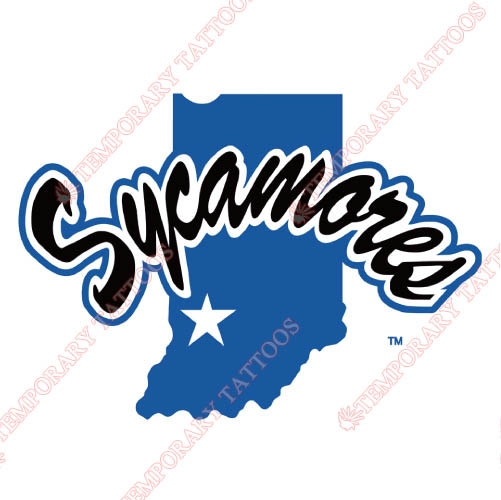 Indiana State Sycamores Customize Temporary Tattoos Stickers NO.4634